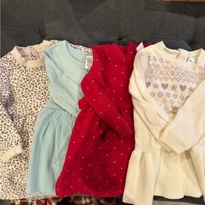 Carters Assorted Girls' Dresses - Red, Blue, White, Patterned